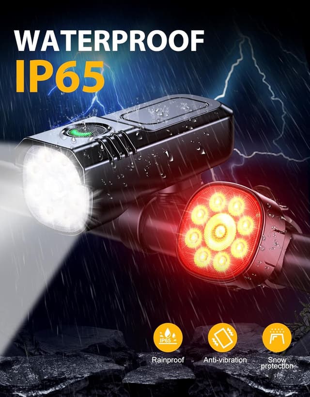 Thumbnail 4 de Rolgno Bike Lights front and back 8 modes