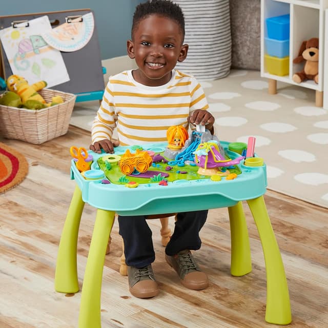 Detalle de Play-Doh Table de création réversible pour enfants avec pâte à modeler