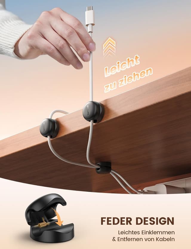 Thumbnail 5 de Lamicall Kabelhalter 6 Stück für Schreibtisch