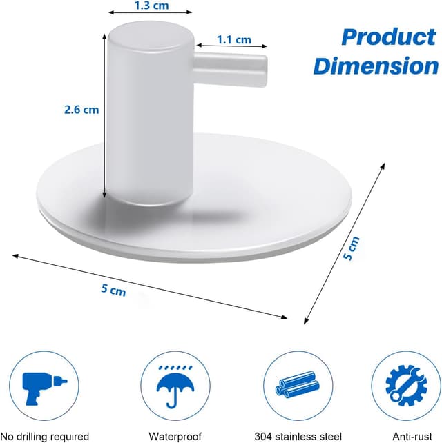 Thumbnail 1 de LYLIN Ganci Adesivi 4Pcs in Acciaio Inox