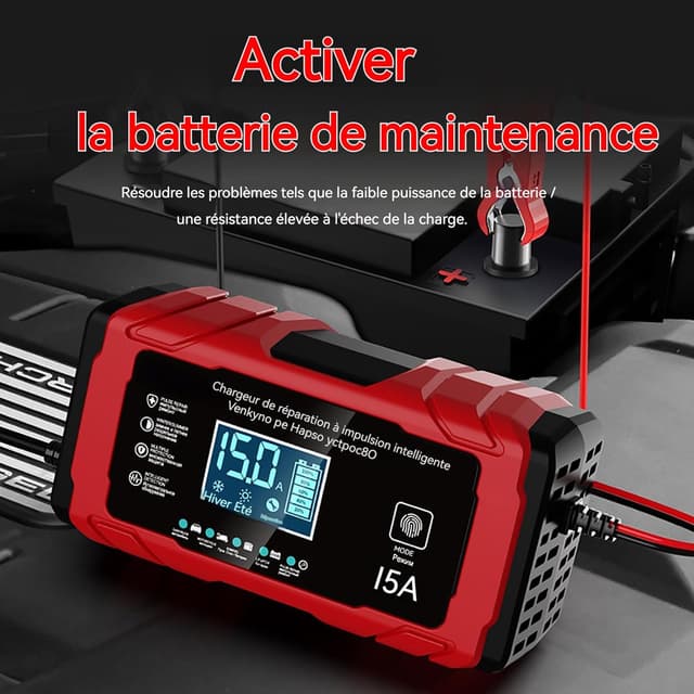 Detalle de TEKXDD chargeur batterie 15 A 12V/24V