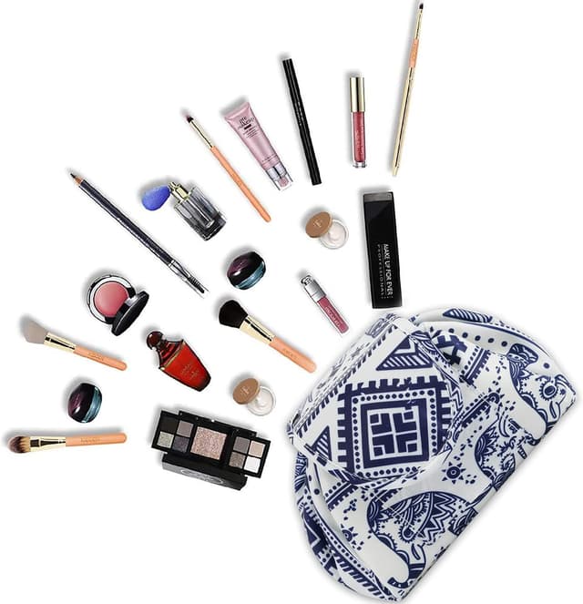 Detalle 2 de Lazy drawstring makeup bags (Elephant) – large capacity waterproof Oxford canvas organiser