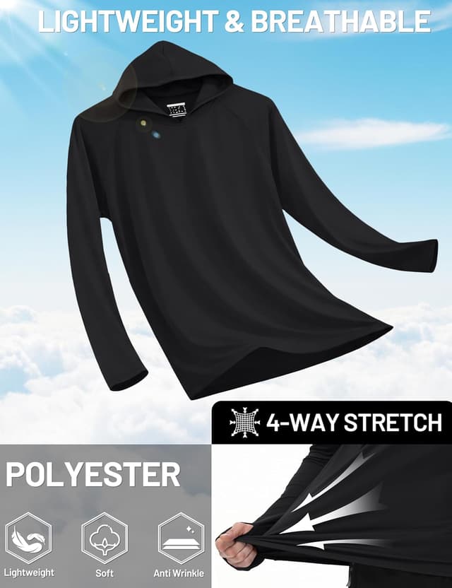 Thumbnail 3 de TACVASEN Men’s Hoodies UPF 50+ Sun Tee