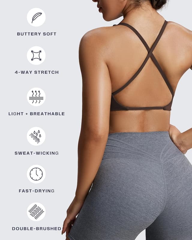 Detalle 2 de Aoxjox Sienna Twist Sports Bra (Workout, Yoga & Running) for Women