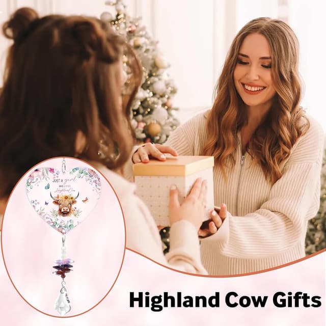Detalle 2 de Highland Cow Crystal Suncatcher