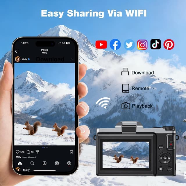 Detalle 2 de Unknown 4K 64MP Vlogging Camera 32GB