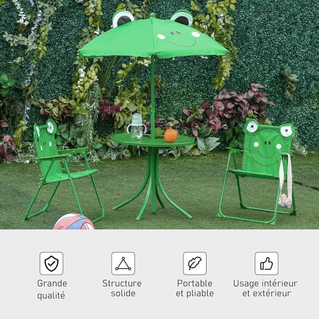 Thumbnail 2 de Outsunny Ensemble Jardin Enfant Grenouille 4 pcs
