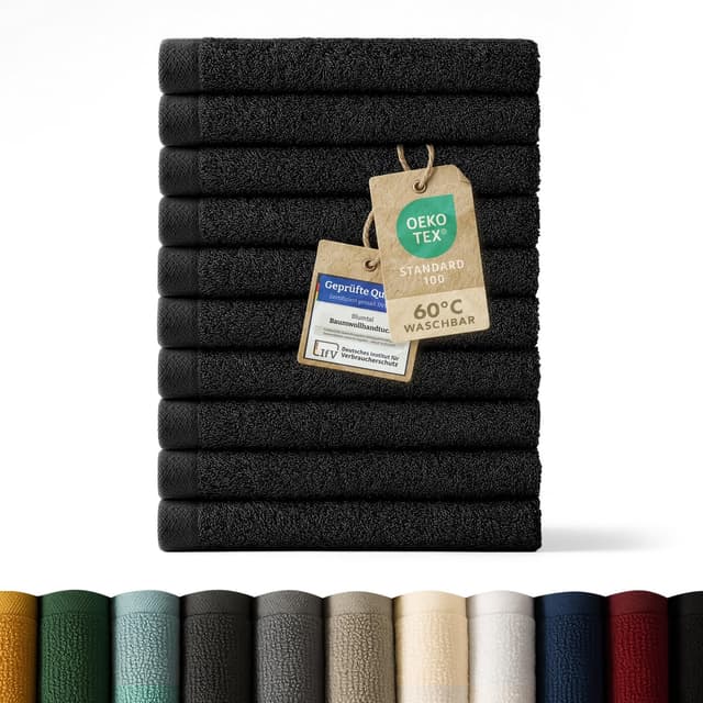 Detalle de Blumtal Gästehandtücher Set 12-teilig 30 x 30 cm