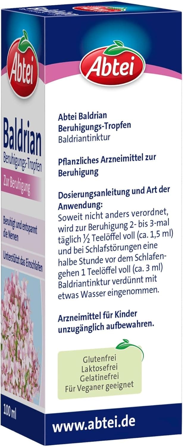 Thumbnail 6 de Abtei Baldrian Beruhigungstropfen – pflanzliches Arzneimittel aus Baldrianwurzel, vegan, 100 ml