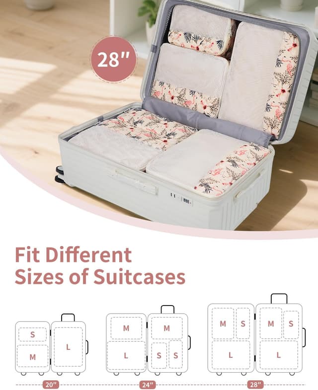 Thumbnail 2 de Narwey 7 Set Packing Cubes for Suitcases