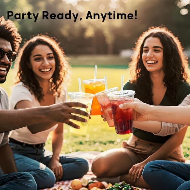 Thumbnail 5 de AOZITA 16 oz Disposable Clear Cups 50 Pack