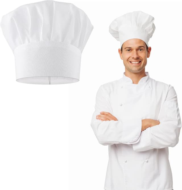 Detalle de Lusofie Adult Chef Hat 22cm height