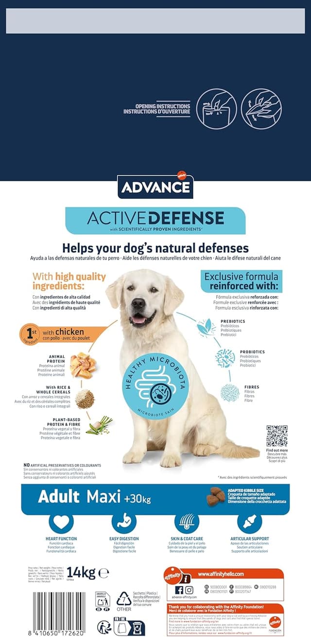 Detalle 2 de Advance Maxi Chicken 14kg pienso para perros grandes