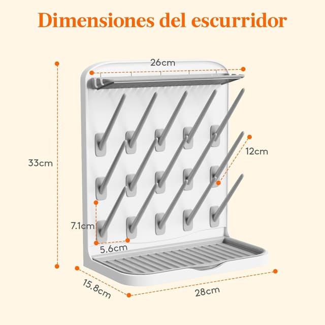 Thumbnail 2 de Lifewit Escurridor Grande para Biberones 27,9 cm 🍼