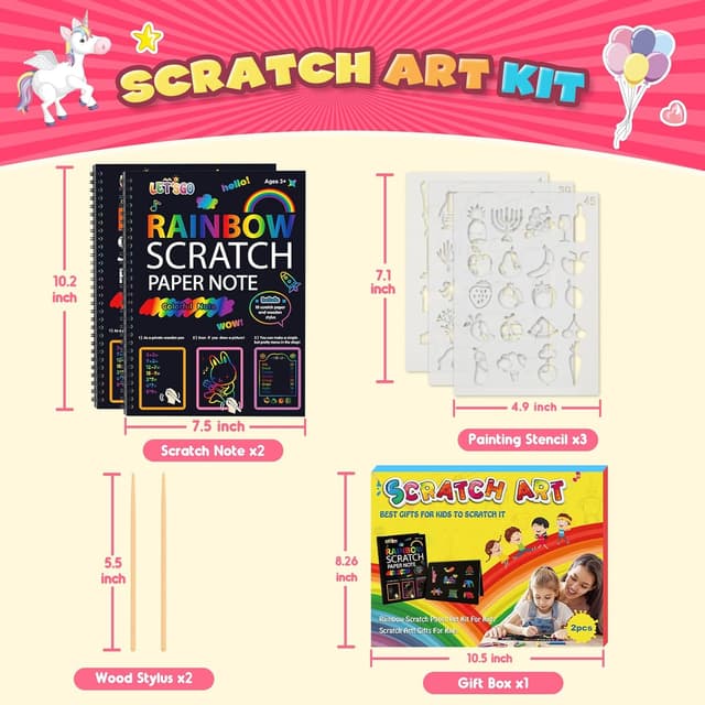 Thumbnail 5 de Scratch Art Notebook for Kids 3-10