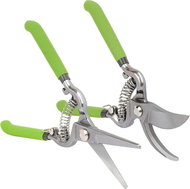 Detalle de WORKPRO 2-Piece 200 mm Pruning Shears Set (200 mm pruning shears + 200 mm grape shears)