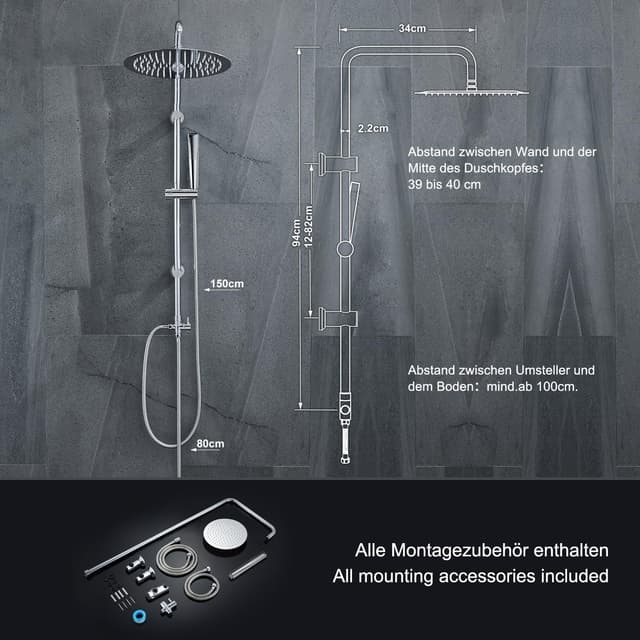 Thumbnail 5 de Görbach Regendusche Duschset 25 cm D25