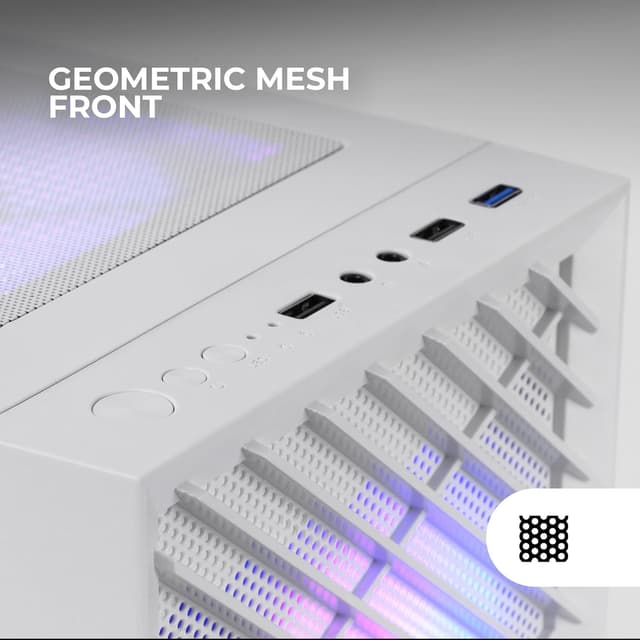 Detalle 2 de Mars Gaming MC-VORTEX (MicroATX) case gaming compatto con frontale mesh, vetro temperato e 3 ventole FRGB 120mm