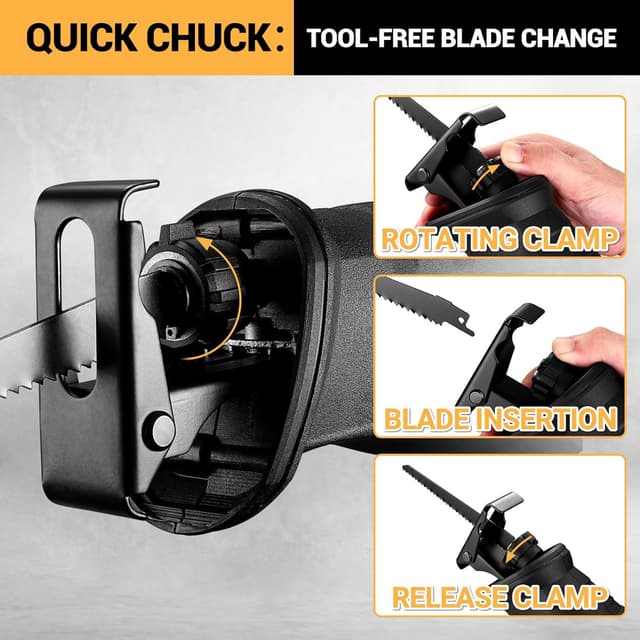 Detalle de DEKOPRO Reciprocating Saw 710W, 2800 SPM