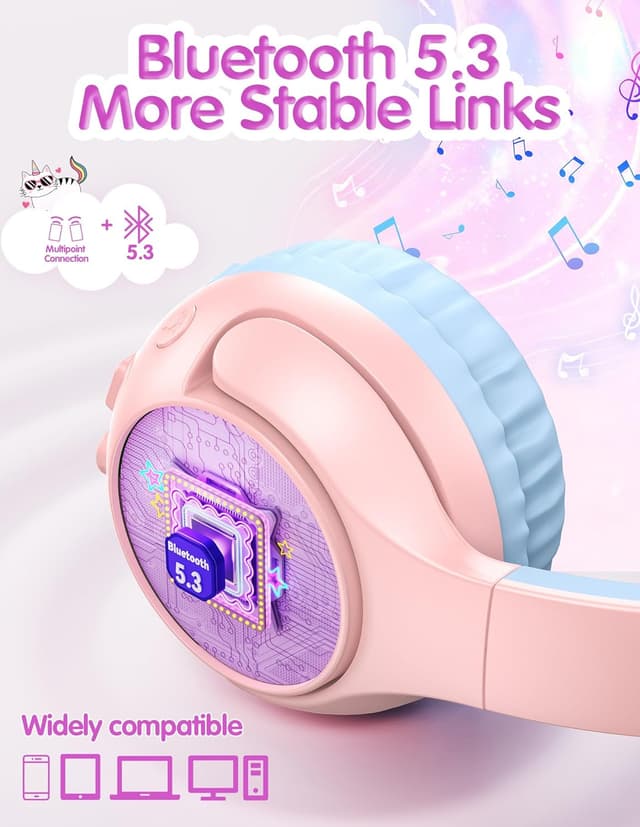 Thumbnail 6 de TECKNET Kids Headphones 70H playtime