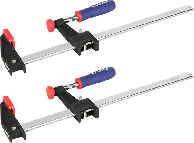 Detalle de WORKPRO Morsetto da falegname a sgancio rapido, 2 pezzi, serraggio fino a 300 mm e forza massima 272 kg