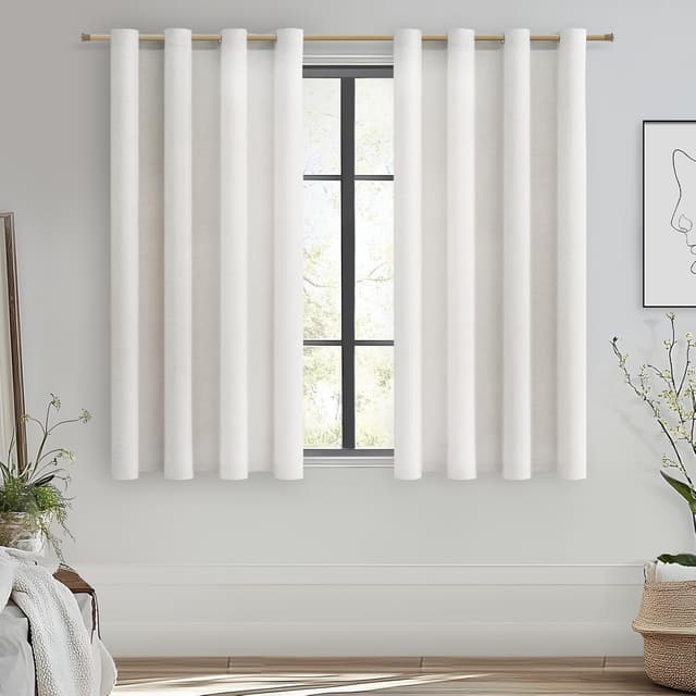 Imagen de MRTREES Cortinas Lino 140x160 Blanco Marfil en OfertitasTOP