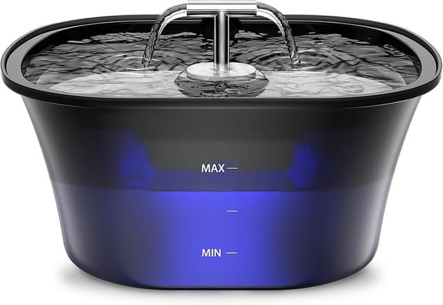 Detalle de Katzenbrunnen 2,5 L Trinkbrunnen mit Aktivkohlefilter 💧🐱