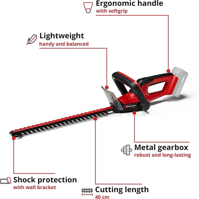 Detalle 2 de Einhell GC-CH 18/40 Li cordless hedge trimmer 400mm