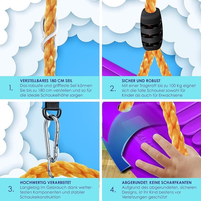 Thumbnail 3 de KIDIZ Schaukel Garten Kinderschaukel