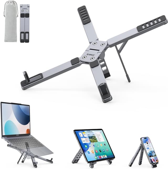 Detalle de ORICO Support Ordinateur Portable PN1 3-en-1 pliable en aluminium (jusqu’à 17")