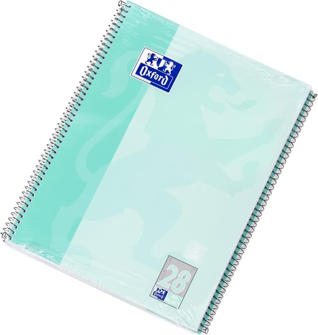 Detalle de Oxford Cahier A4 quadrillé 80 feuilles perforées Menthe (80 feuilles, 160 pages)