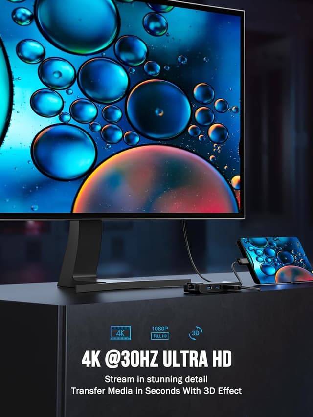 Detalle de Lemorele Hub USB C 5 in 1 100 W