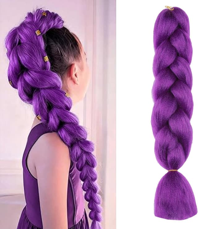 Detalle de ShowJarlly Trenzas Africanas 24 60 cm Morado