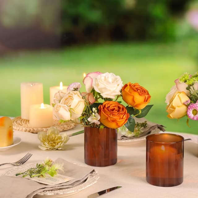 Thumbnail 2 de Glass Cylinder Vases 4"+6" for Centerpieces