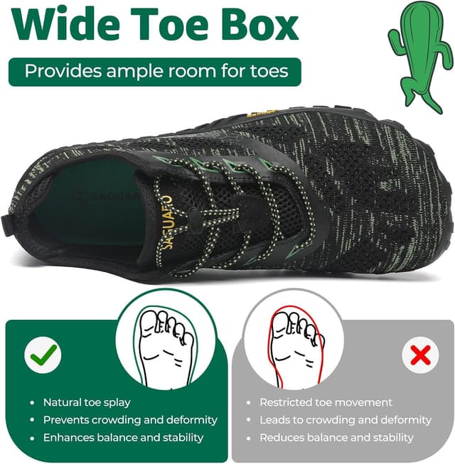 Detalle de SAGUARO Scarpe da trail running barefoot unisex con punta ampia e suola antiscivolo