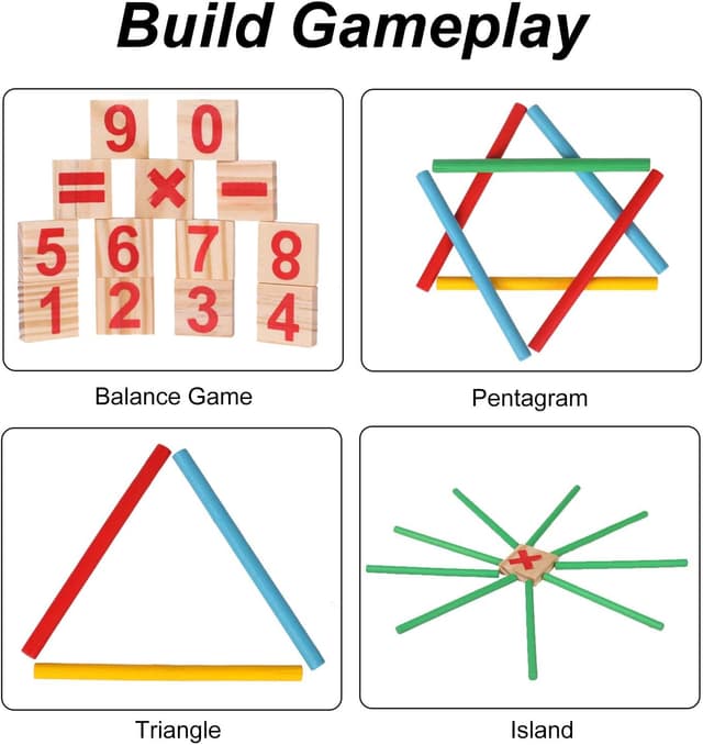 Thumbnail 2 de Camelize Montessori Mathe Spielzeug Holz