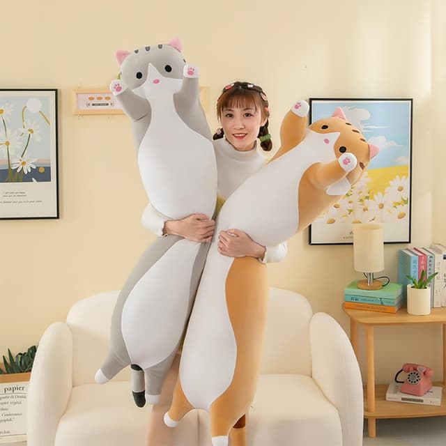 Thumbnail 2 de Long Cat Plush Pillow 50cm orange