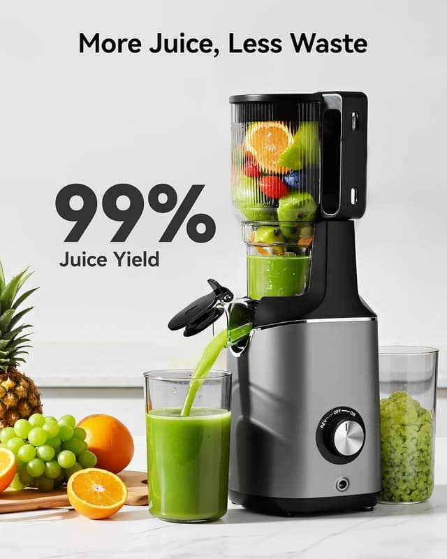 Detalle 2 de EUHOMY 5.5" Wide Feed Cold Press Juicer 🥤