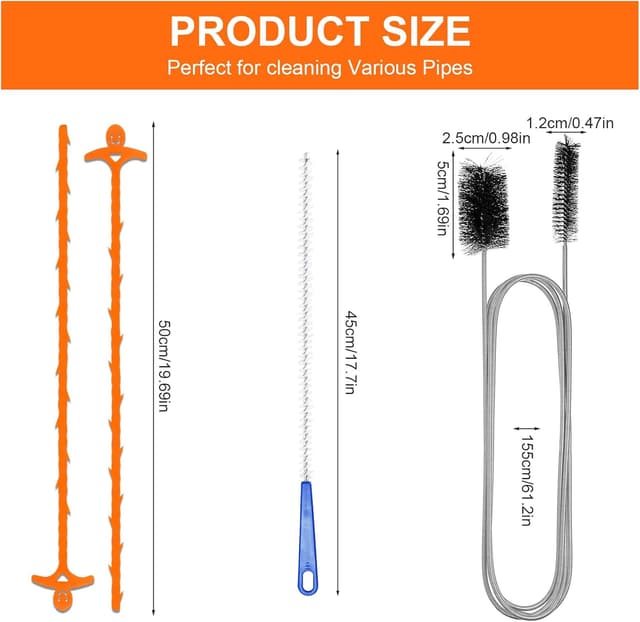 Detalle 2 de Drain Unblocker Cleaner Brush Tool 4PCS