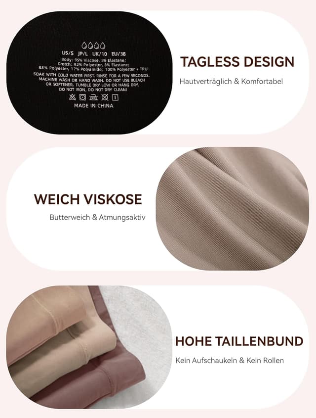 Detalle de TIICHOO culotte menstruelle taille haute pour flux abondant (lot de 3) – protection lavable