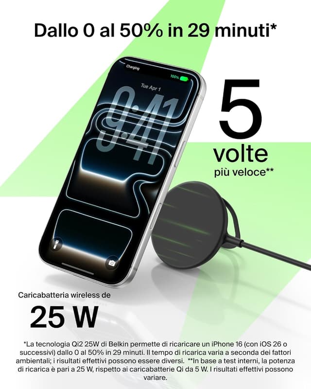 Thumbnail 2 de Belkin UltraCharge Caricatore Magnetico Qi2 25 W
