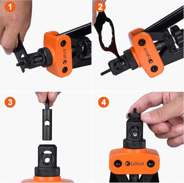 Thumbnail 4 de Lytool Rivettatrice per inserti filettati 14" con 6 mandrini e 205 dadi 🛠