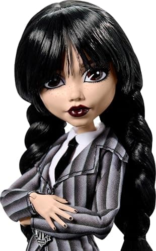 Detalle de Monster High Miércoles Addams HXJ04 muñeca