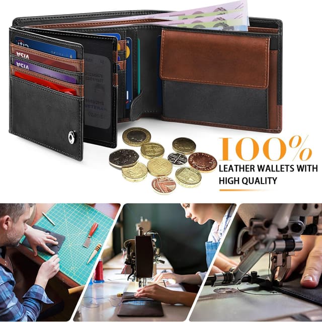 Detalle 2 de HOCRES slim RFID wallet with 15 card slots