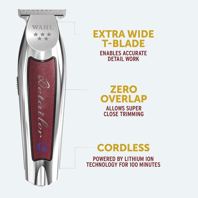 Detalle de Wahl Professional Trimmer and Shaver Bundle (Cordless Detailer Barbers Trimmer + Ultra-close shaver)