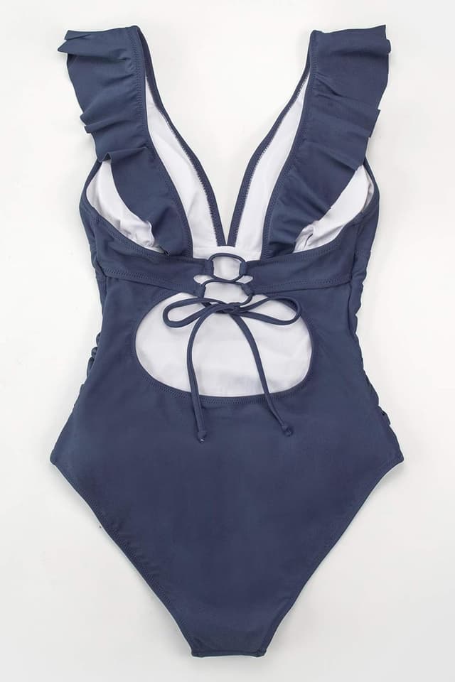 Detalle de CUPSHE Costume da bagno intero da donna con scollo a V profondo e coppe estraibili