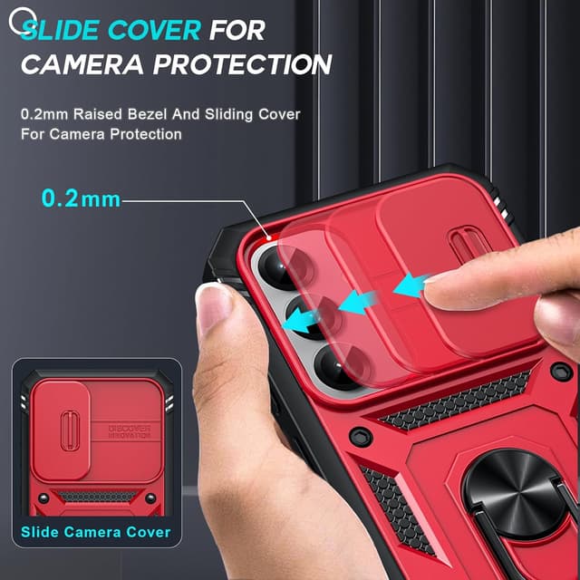 Detalle de LeYi Galaxy S25 case with 360 armour