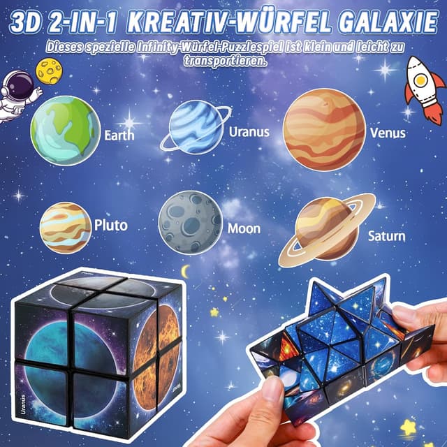 Thumbnail 4 de Infinity Cube Zauberwürfel 2‑in‑1 Spielzeug ab 6 Jahren