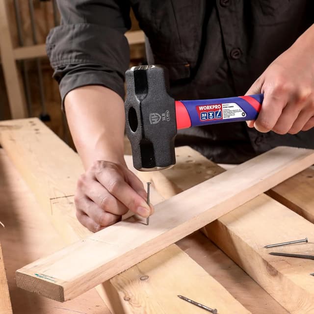 Detalle 2 de Marteau massette 1,68 kg avec manche fibre de verre