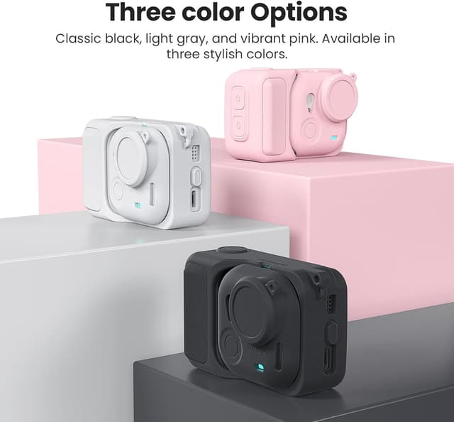 Thumbnail 6 de LHPHEIX 5-in-1 Silicone Case Set for Insta360 Go Ultra (Gray) with Lens Cap and Anti-Lost Strap